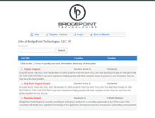 Tablet Screenshot of careers.mybridgepoint.com
